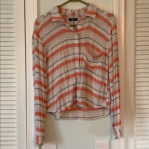 *Not part of deal* Striped Rayon button-up
